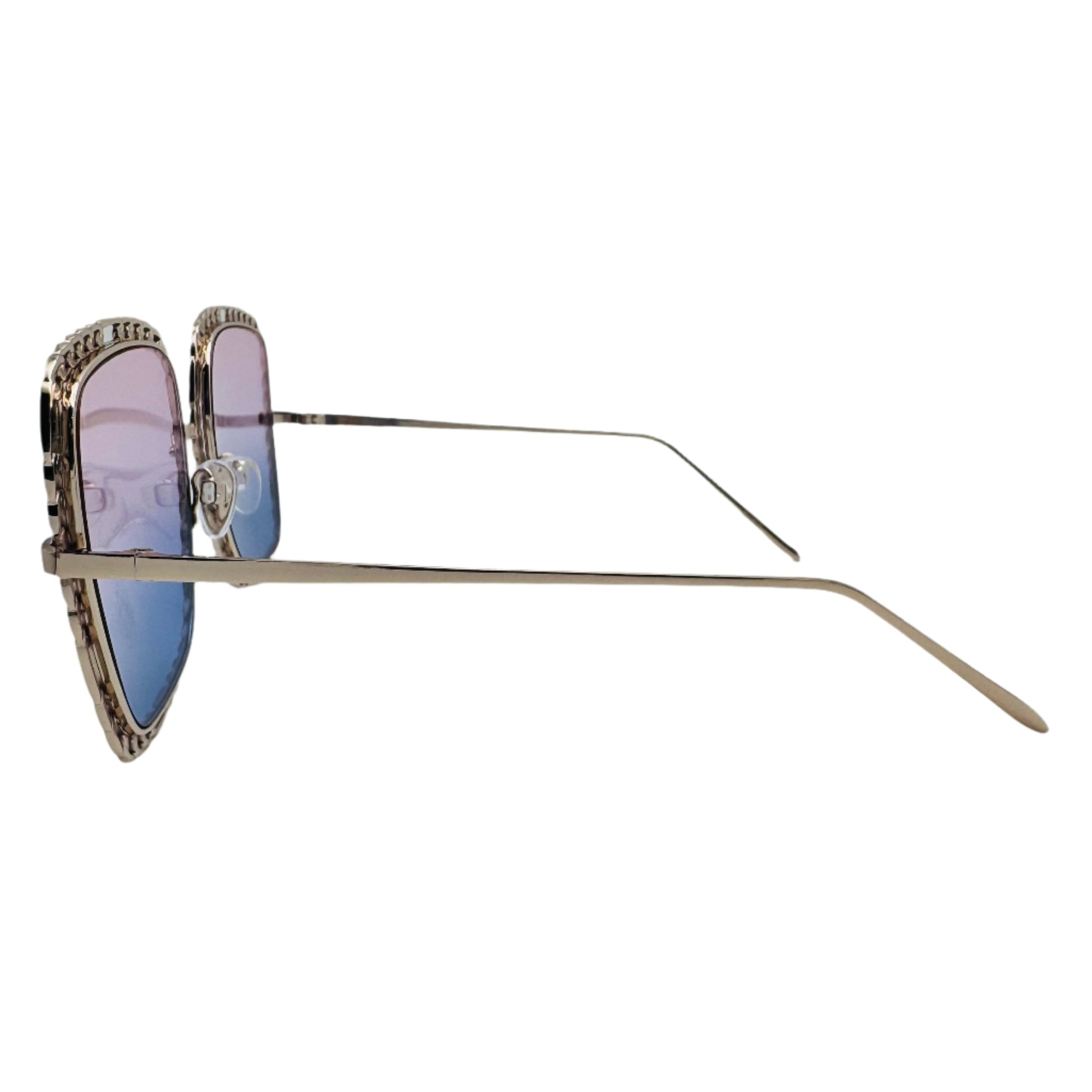 Pink/Purple Chain Accented Ladies Sunglasses