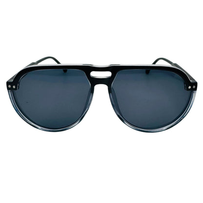 Black Aviator Sunglasses with Semi Round Lenses