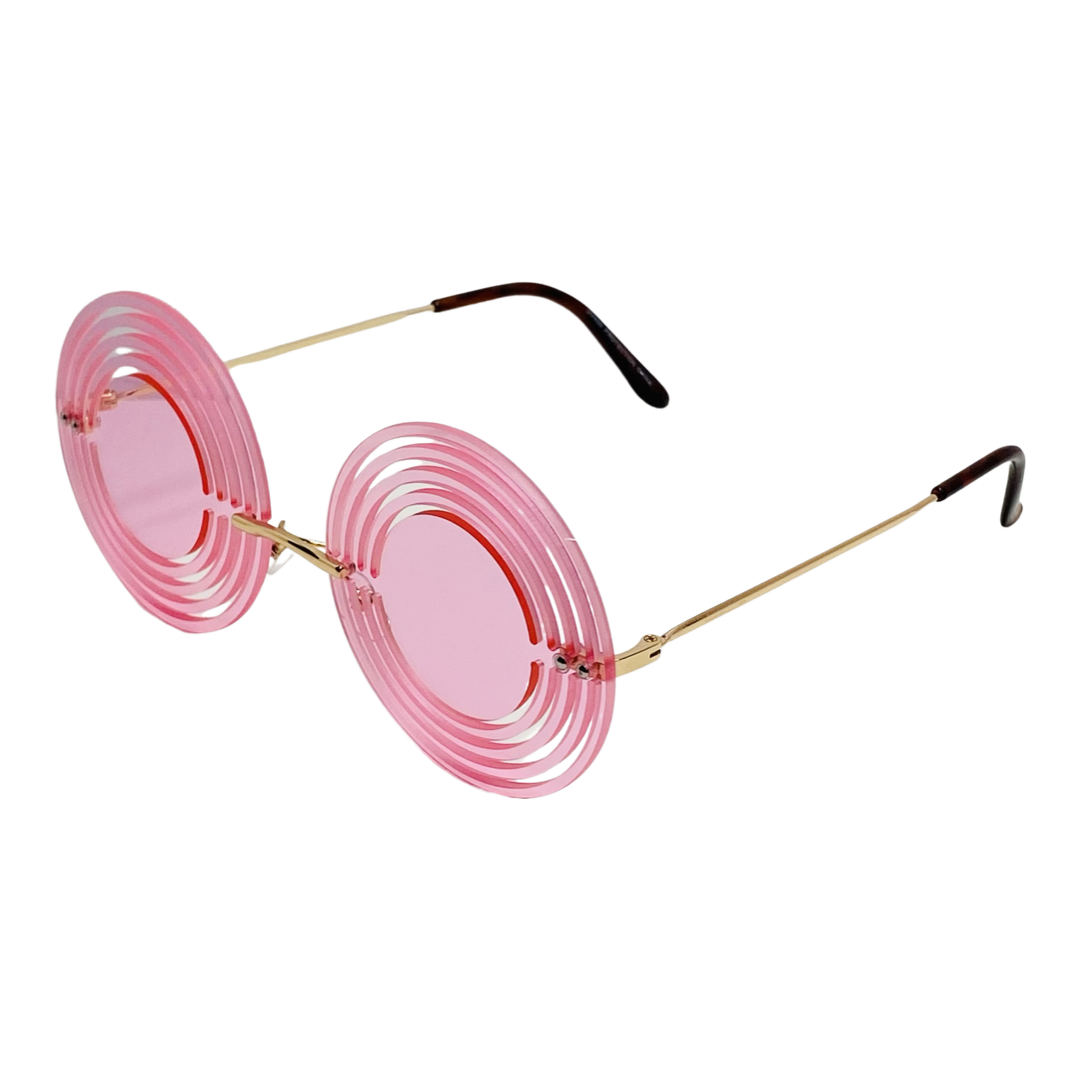 Pink Round Novelty Sunglasses