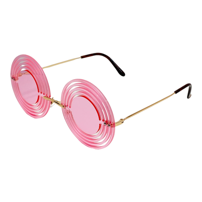 Pink Round Novelty Sunglasses