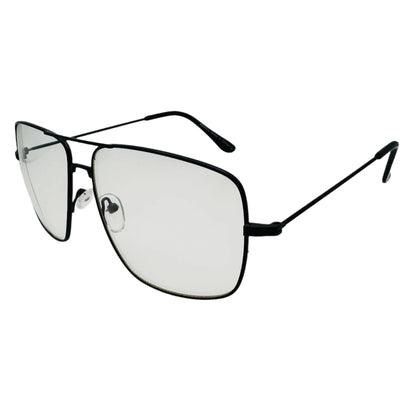 Black Clear Lens Square Glasses - Non Prescription