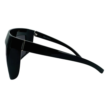 Black sunglasses on a white background