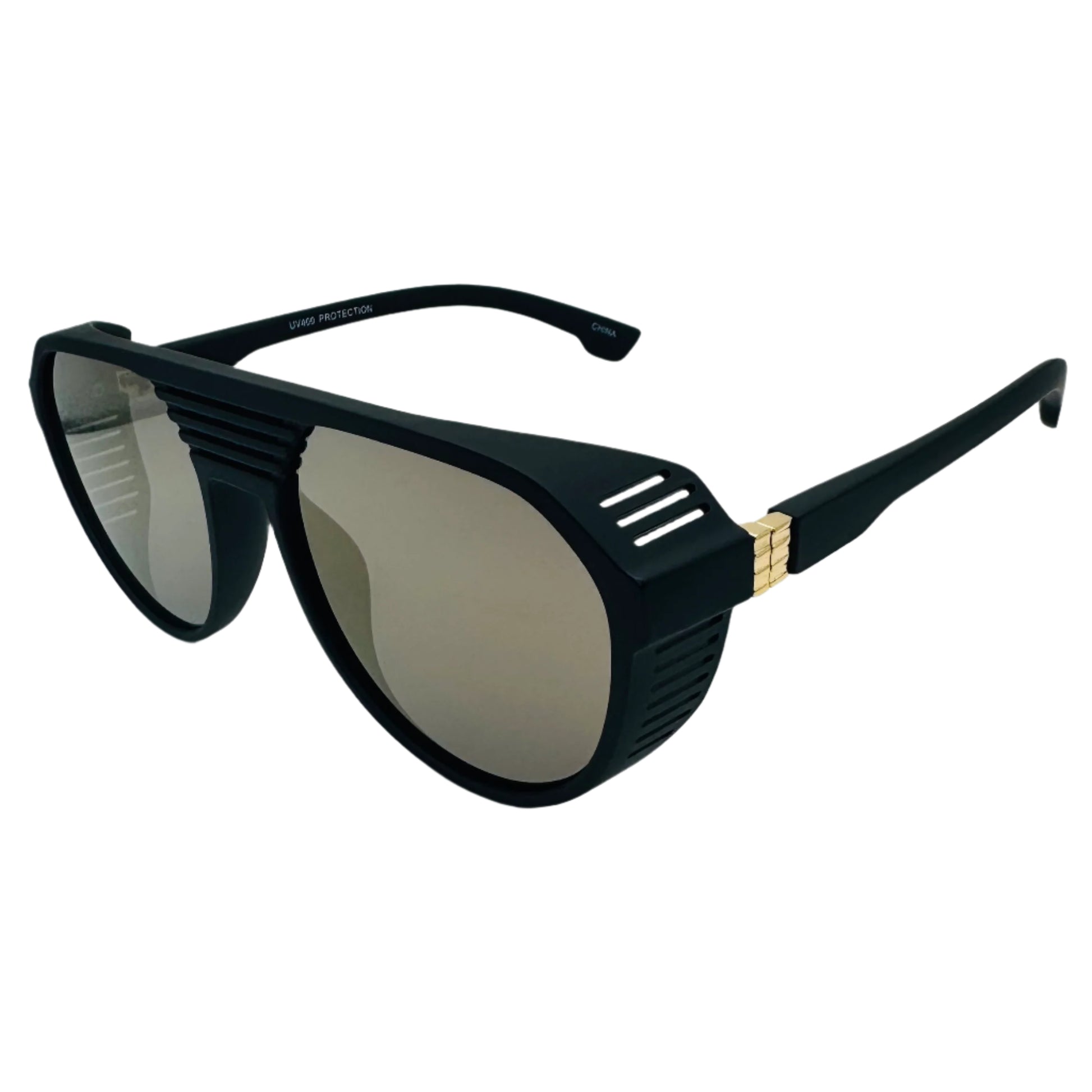 Brown Lens Round Aviator Sunglasses