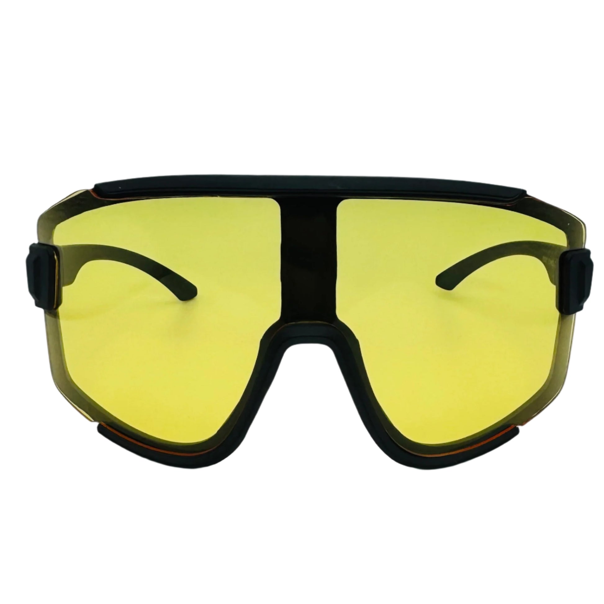 Yellow Lens Sport Wrap Sunglasses