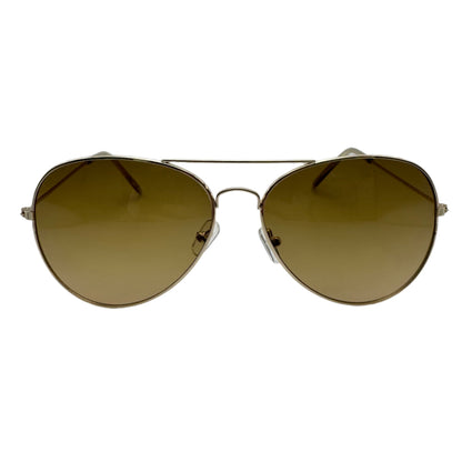 Brown Gradient Tint Lens Aviator Sunglasses