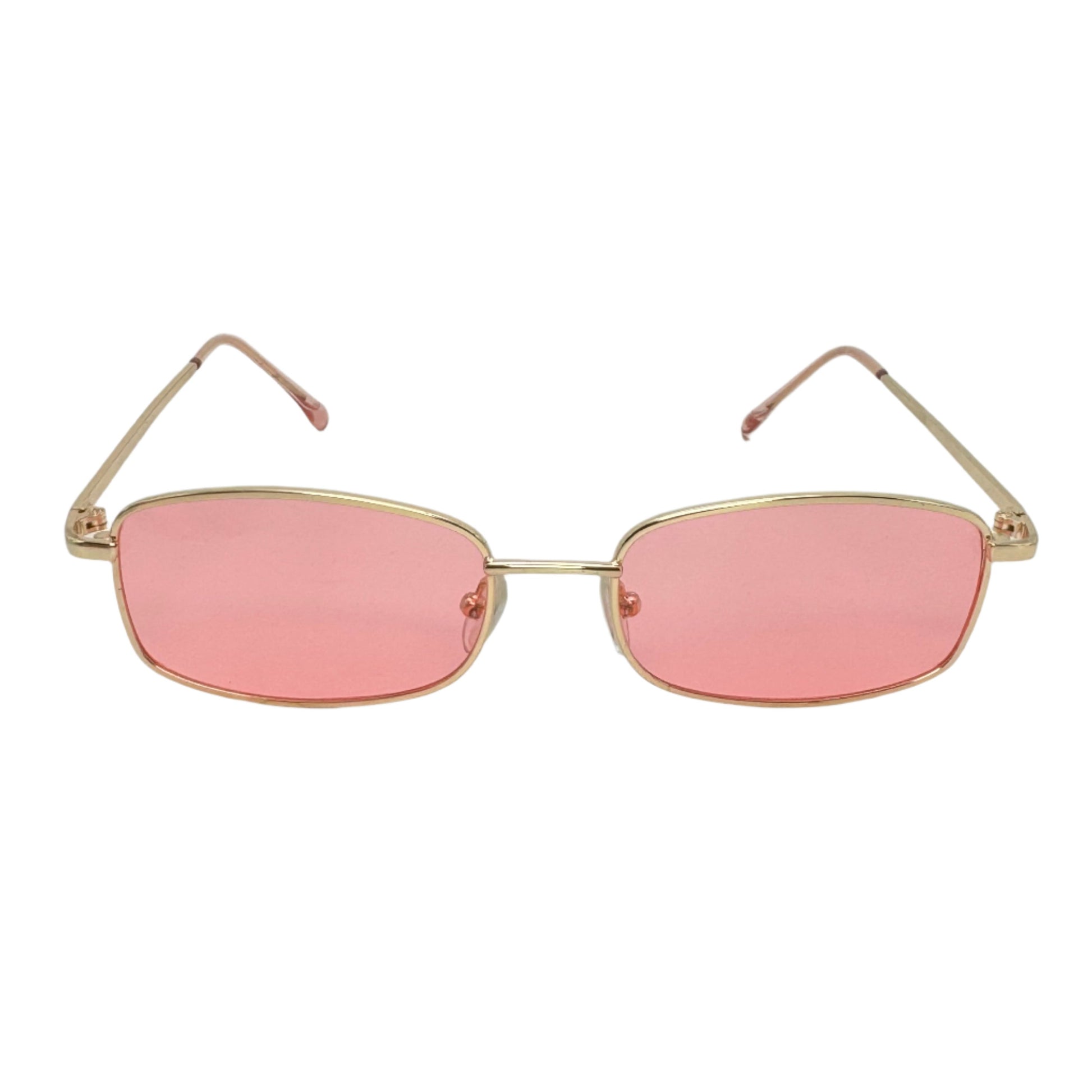 Pink Rectangle Lens Retro Sunglasses