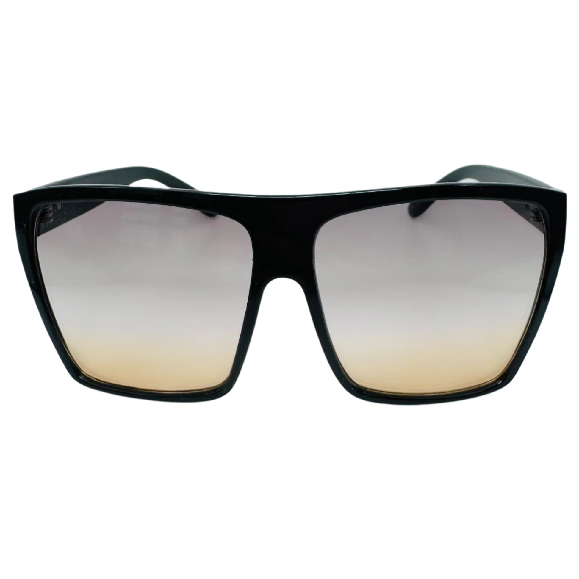 Tan Two Tone Large Square Sunglasses