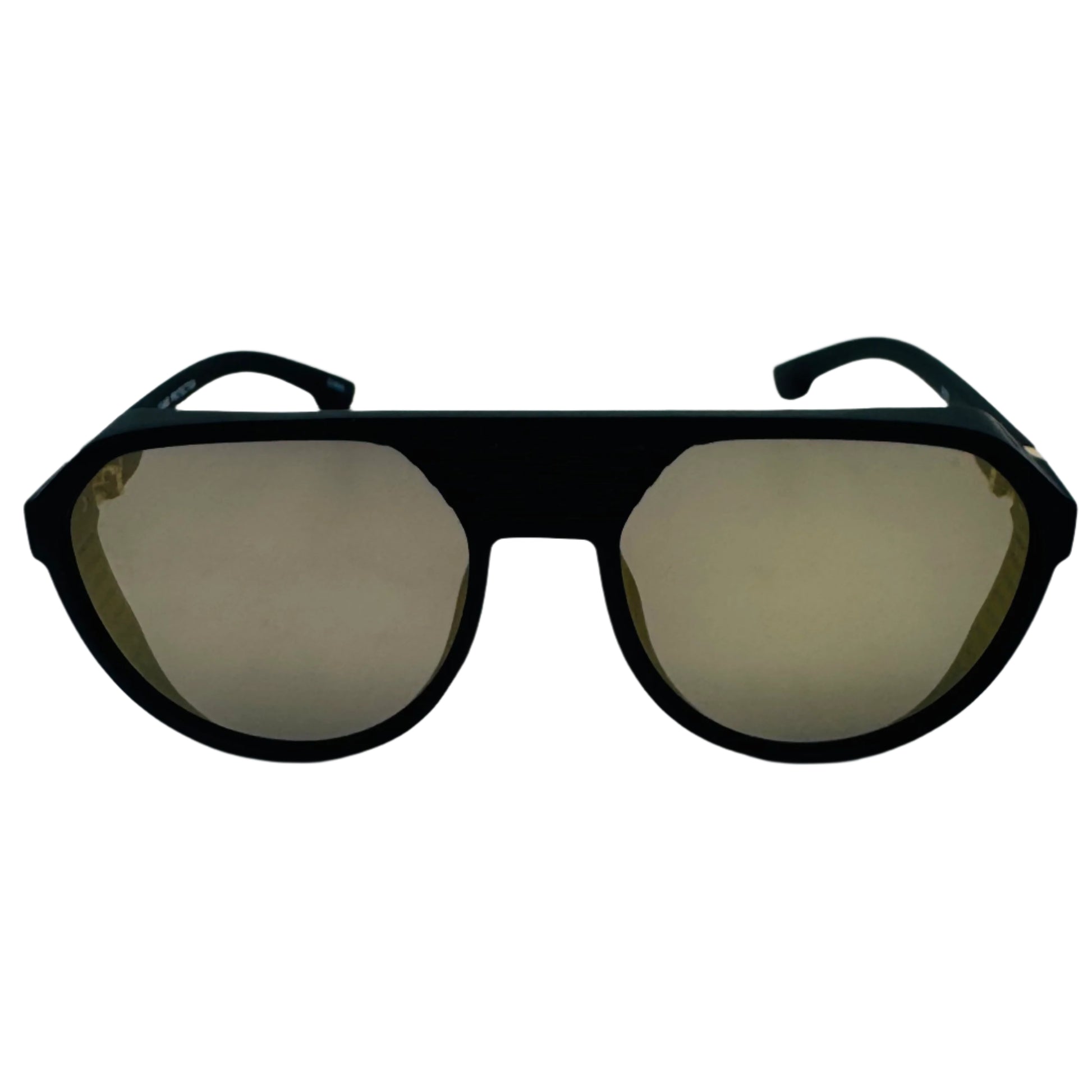 Brown Lens Round Aviator Sunglasses