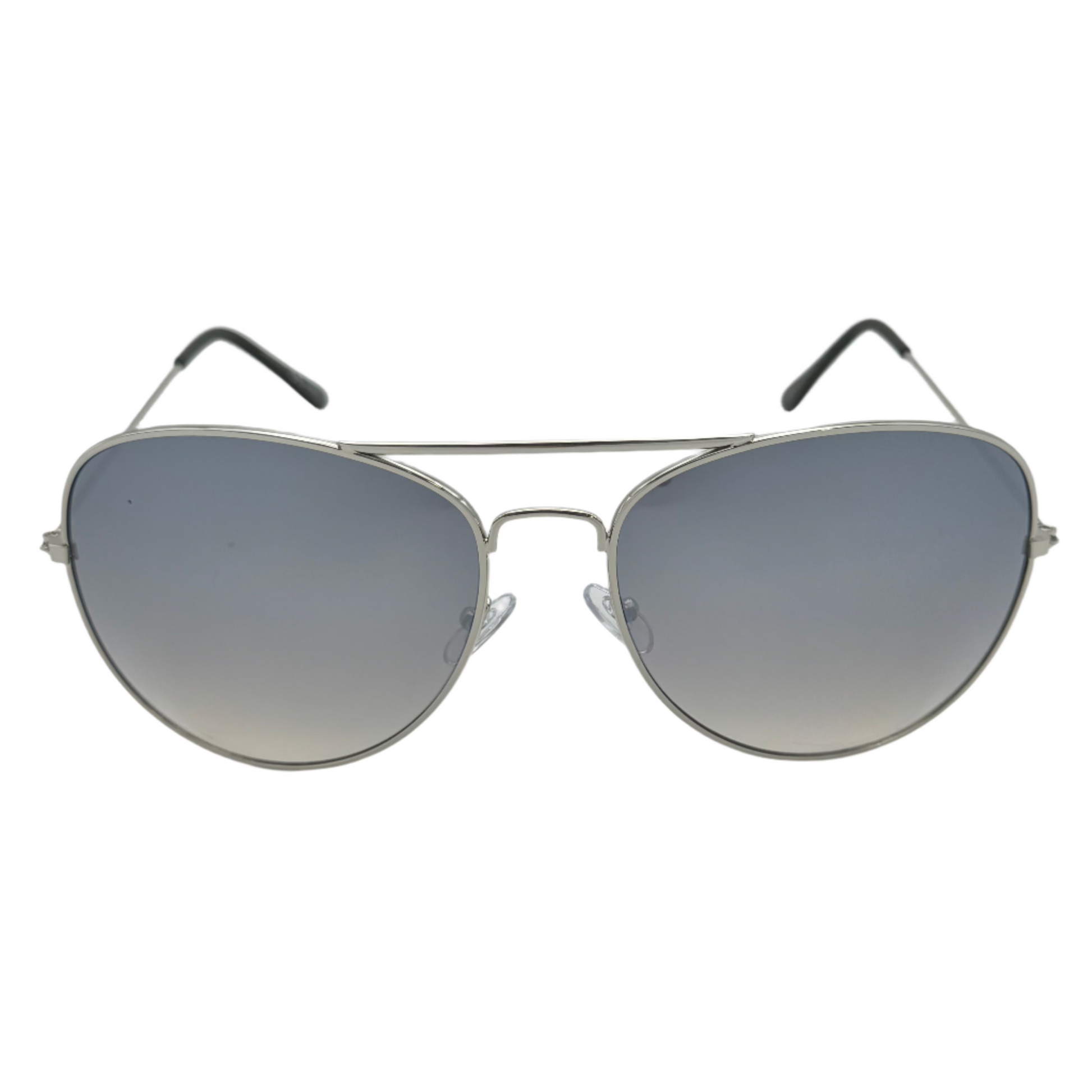 Silver Mirror Oversize Aviator Sunglasses
