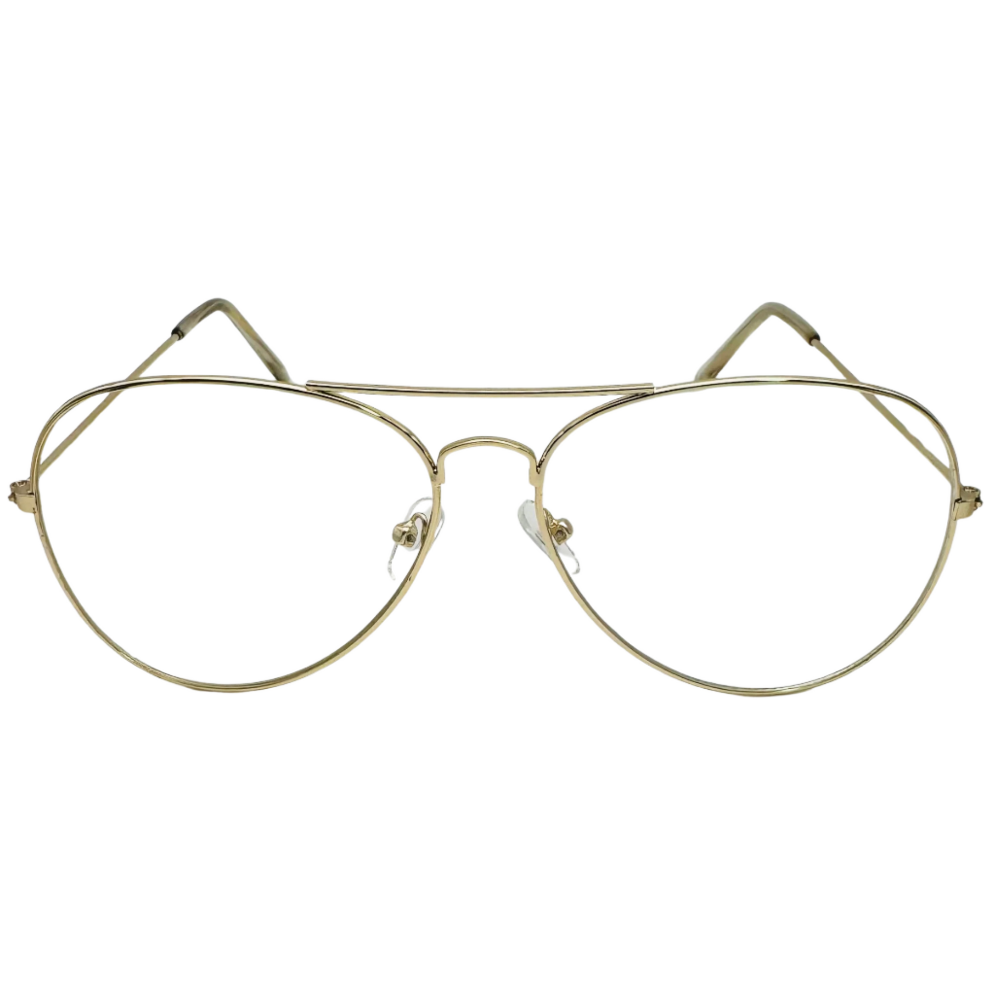 Gold Clear Lens Aviator Glasses