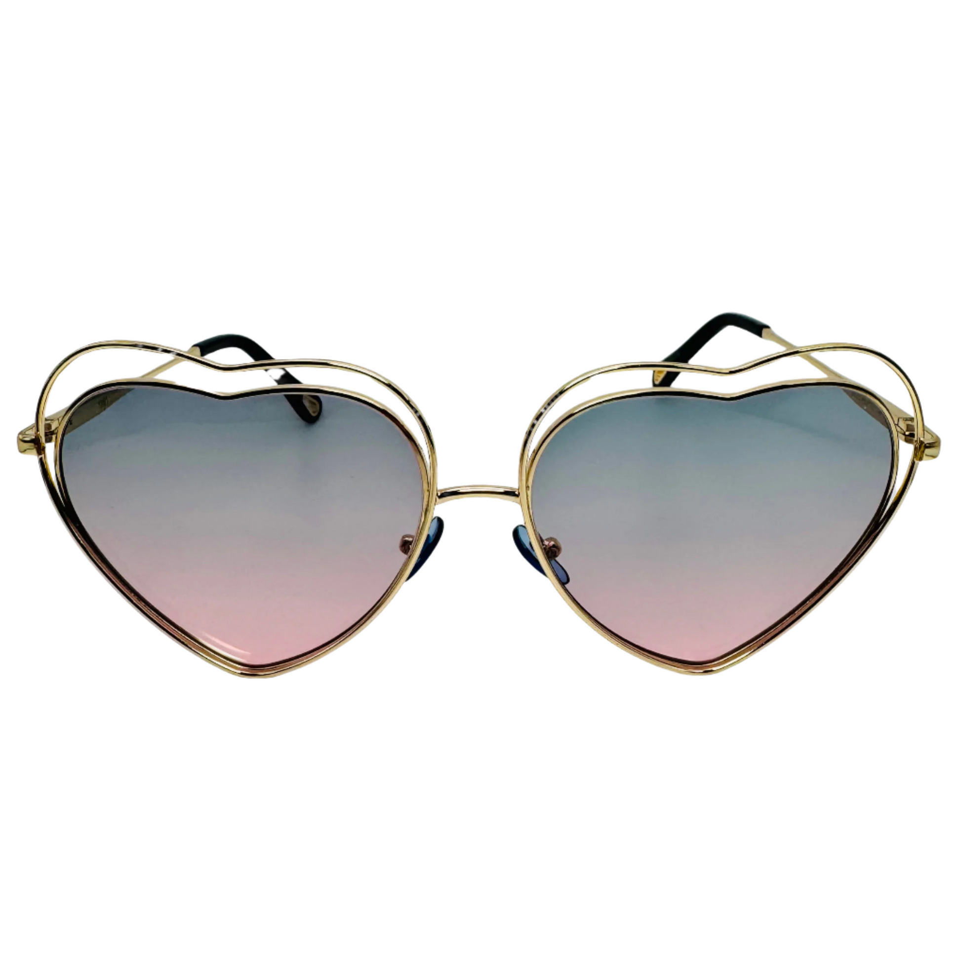 Blue/Red Heart Sunglasses