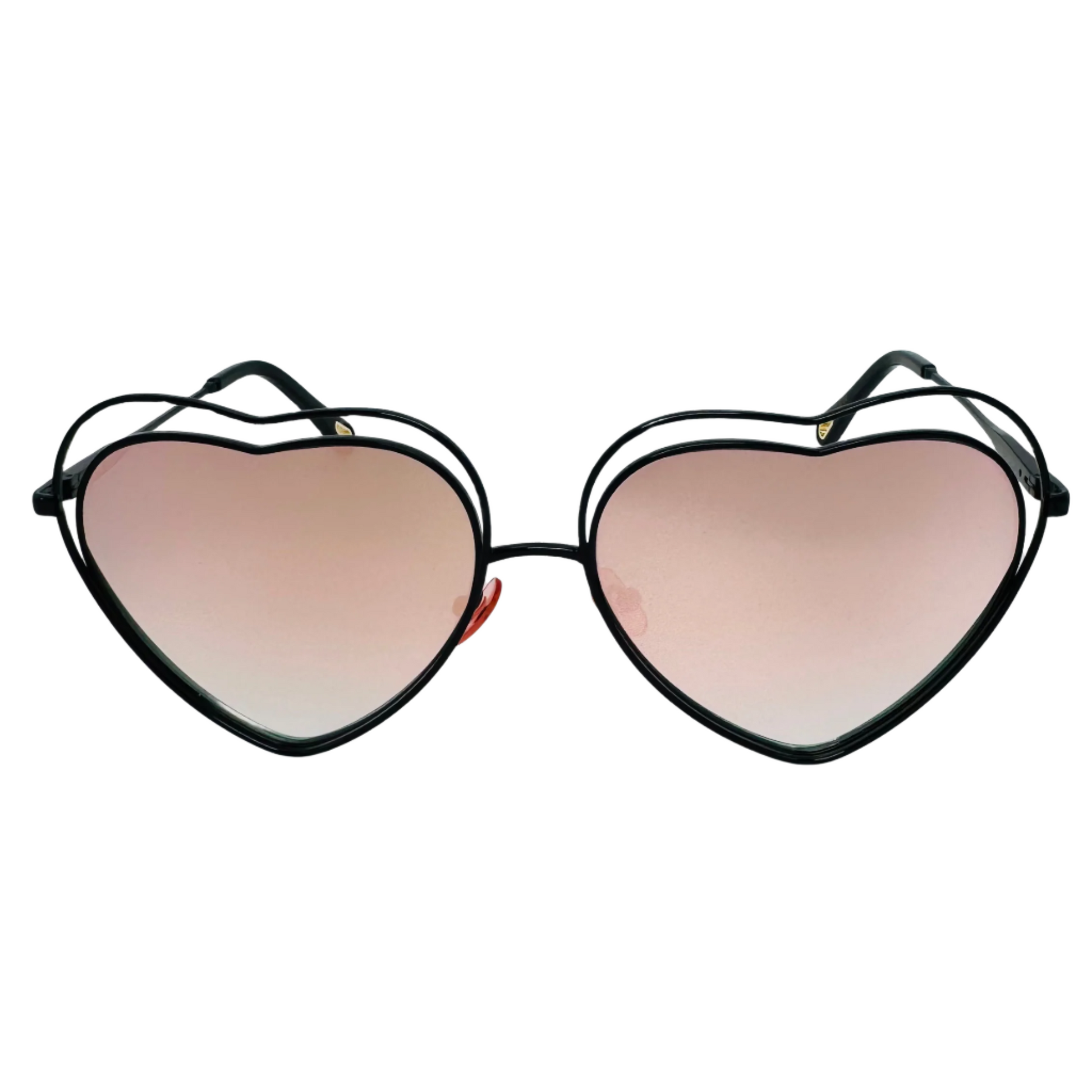 Pink Mirror Heart Sunglasses