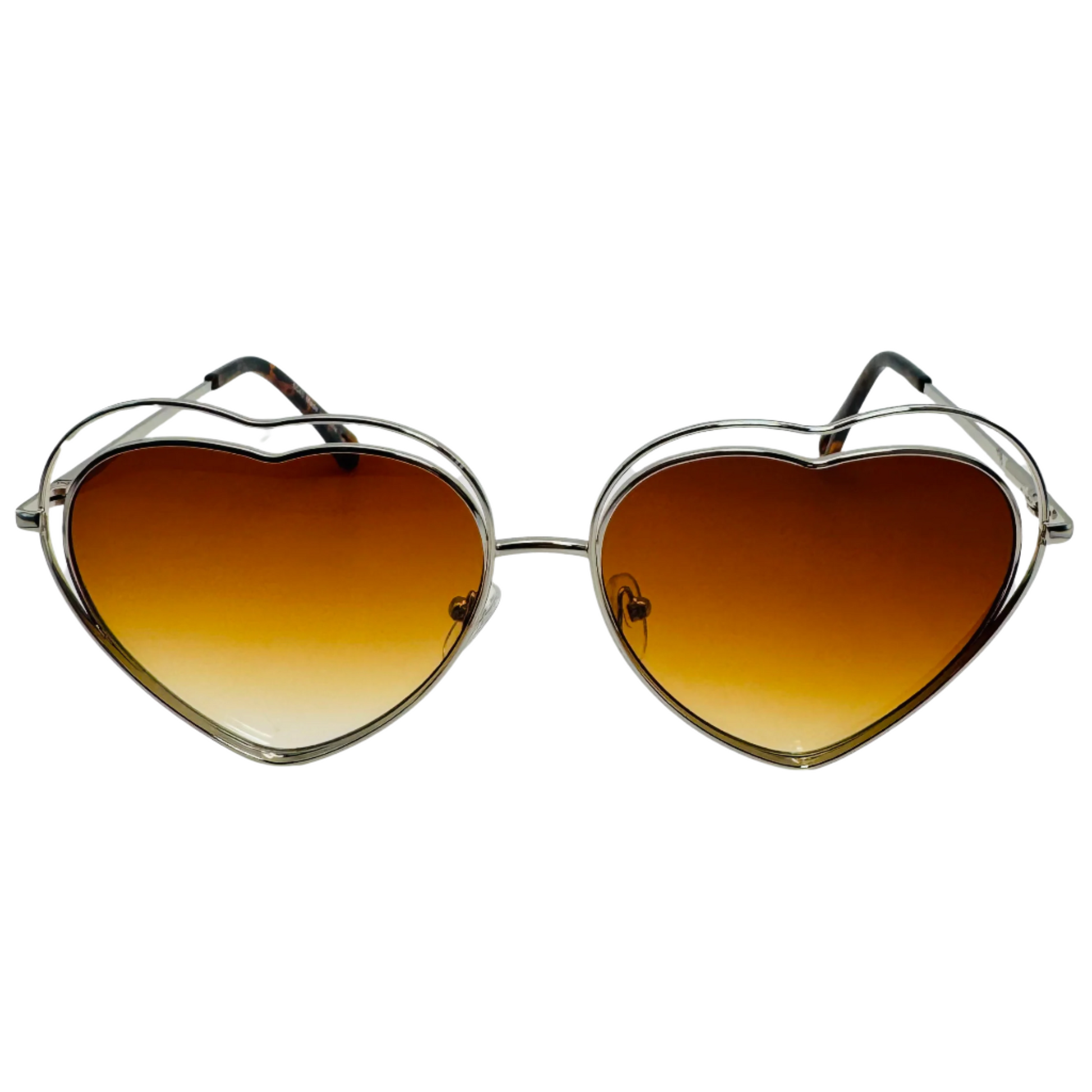 Brown Heart Sunglasses