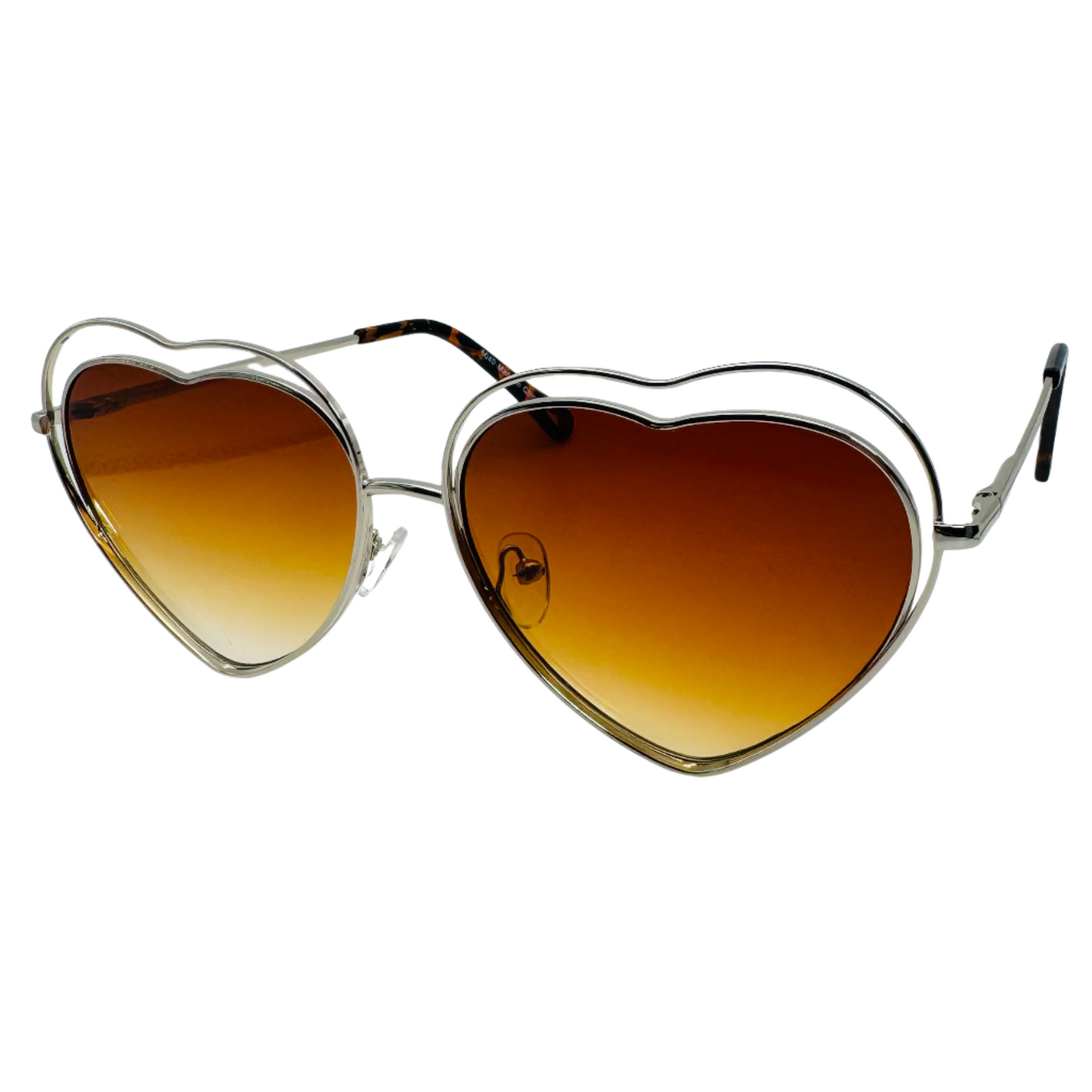 Brown Heart Sunglasses