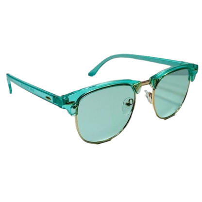 (C) 6009 | Colorful Browline Sunglasses with Color Tinted Lenses