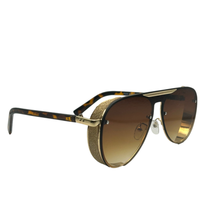 9338 | Aviator Sunglasses with Glitter Accent