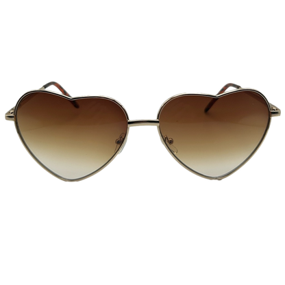 Brown Lens Heart Shaped Sunglasses