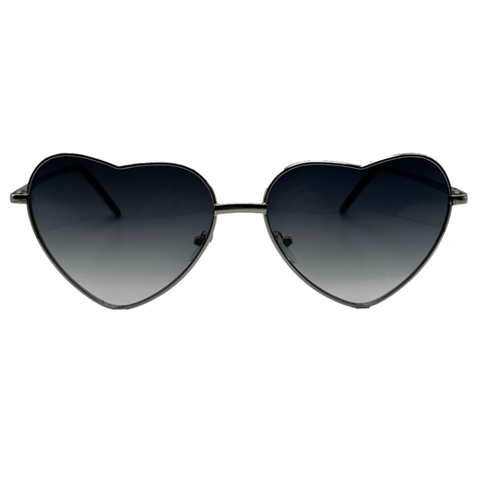 Black Lens Heart Shaped Sunglasses