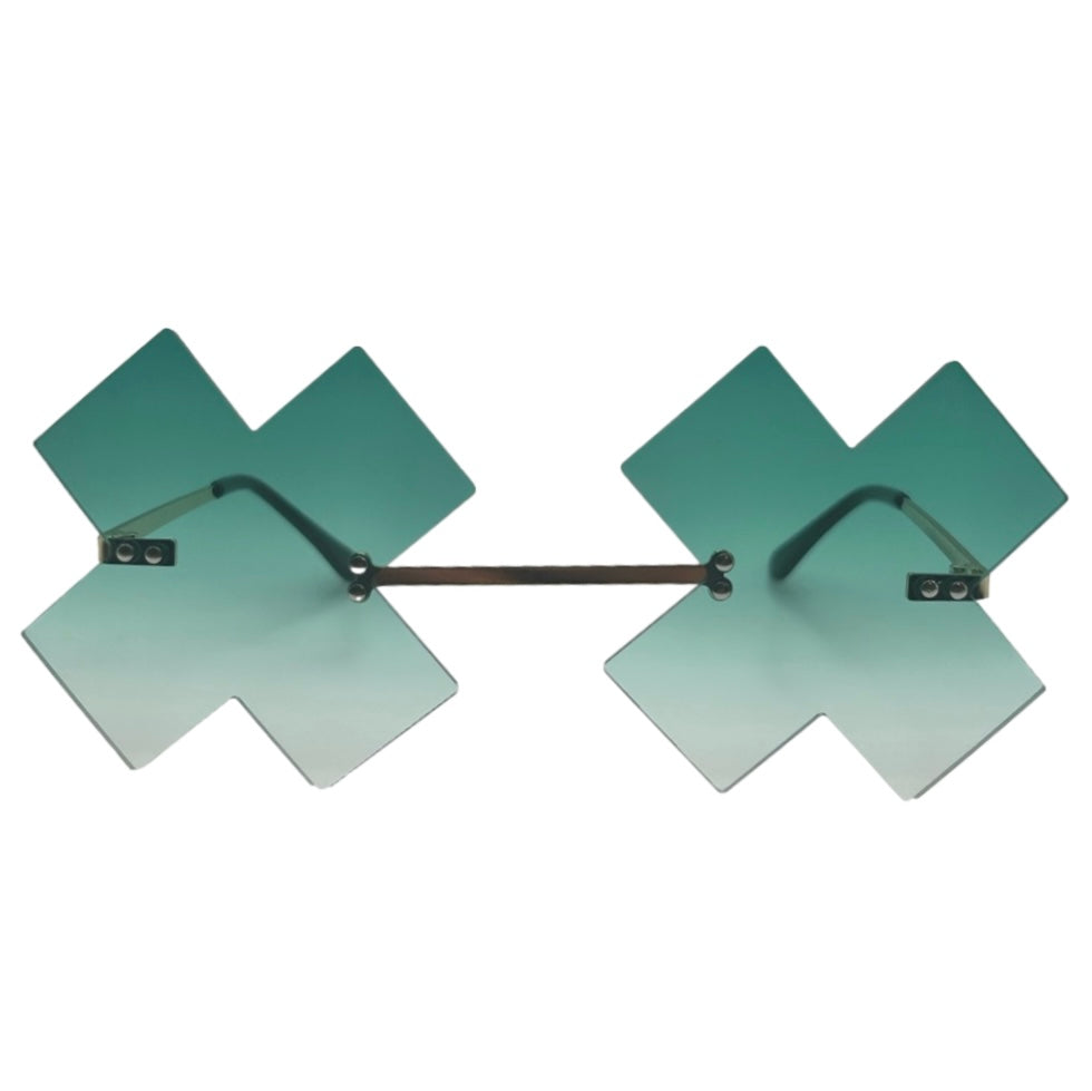 Green X Novelty Sunglasses