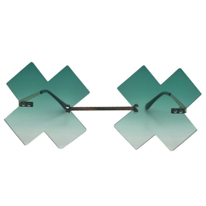 Green X Novelty Sunglasses