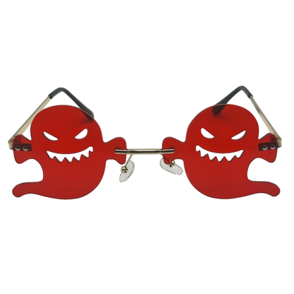 Red Ghost Lens Novelty Sunglasses | Halloween