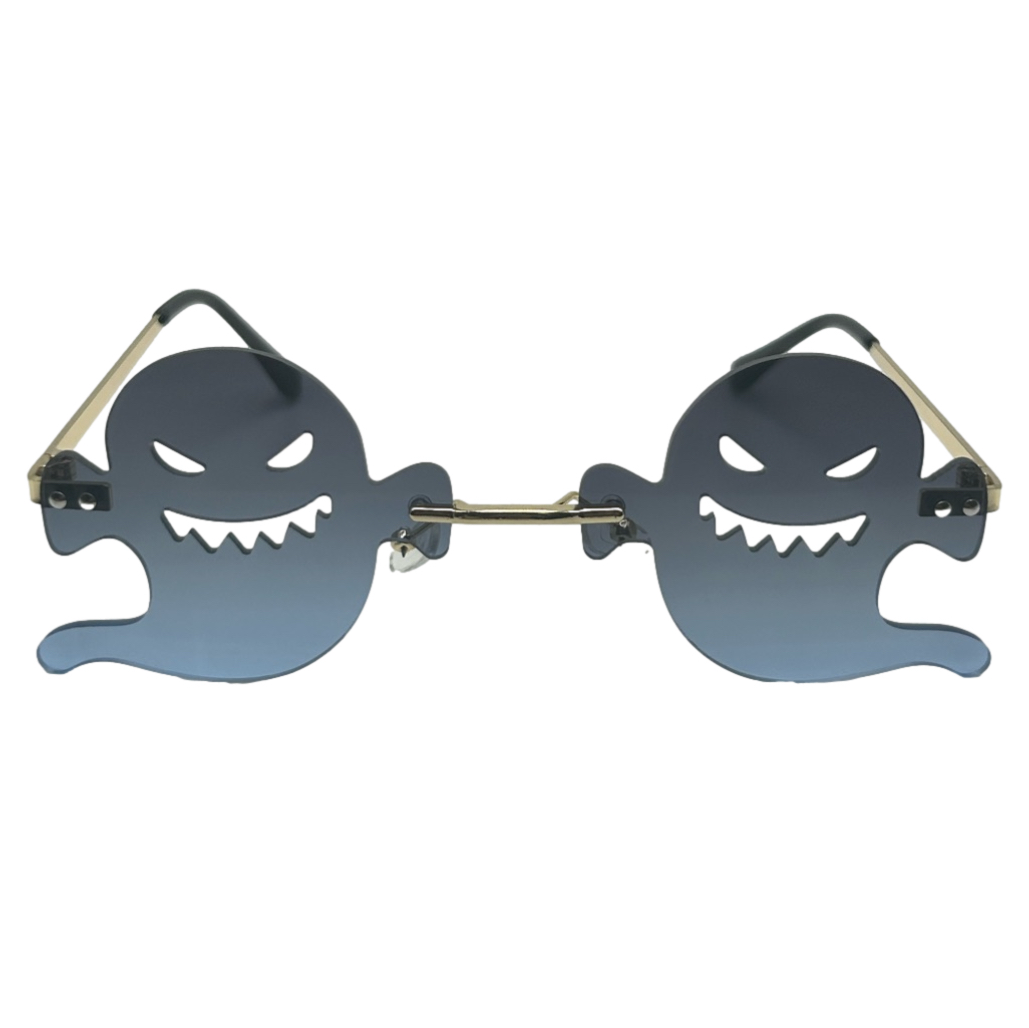 Black Ghost Lens Novelty Sunglasses | Halloween