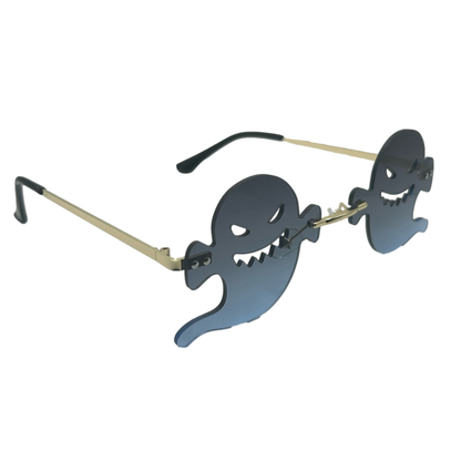 Black Ghost Lens Novelty Sunglasses | Halloween