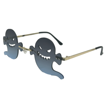 Black Ghost Lens Novelty Sunglasses | Halloween