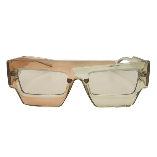 Orange/Clear Two Tone Sunglasses