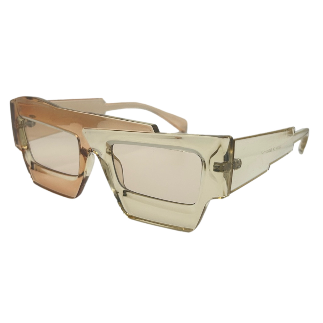 Peach/Clear Two Tone Sunglasses