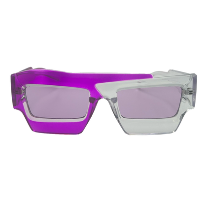 Purple/Clear Two Tone Sunglasses