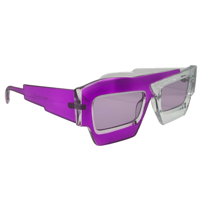 Purple/Clear Two Tone Sunglasses
