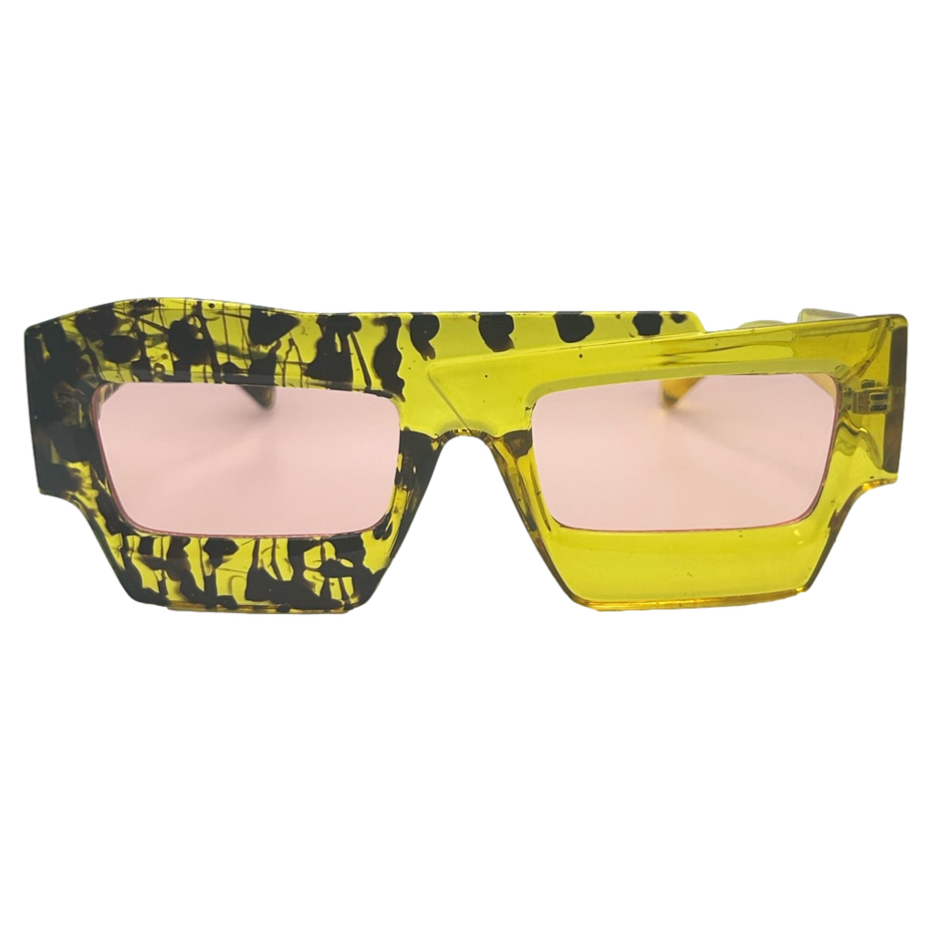 Black/Yellow Two Tone Sunglasses
