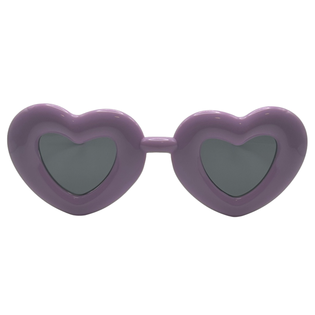 Purple Novelty Heart Sunglasses