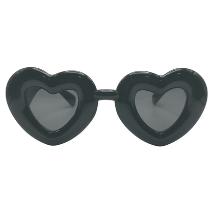 Black Novelty Heart Sunglasses