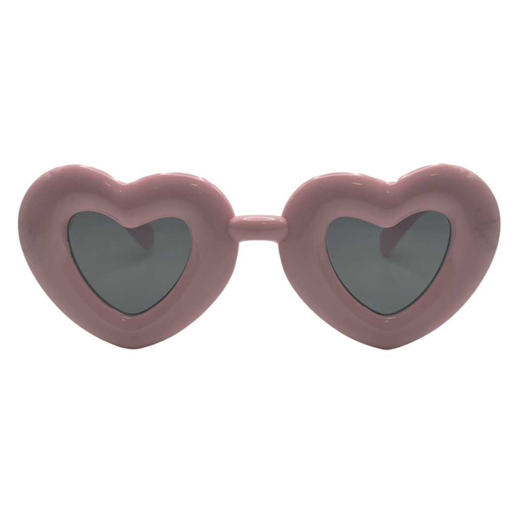 Pink Novelty Heart Sunglasses