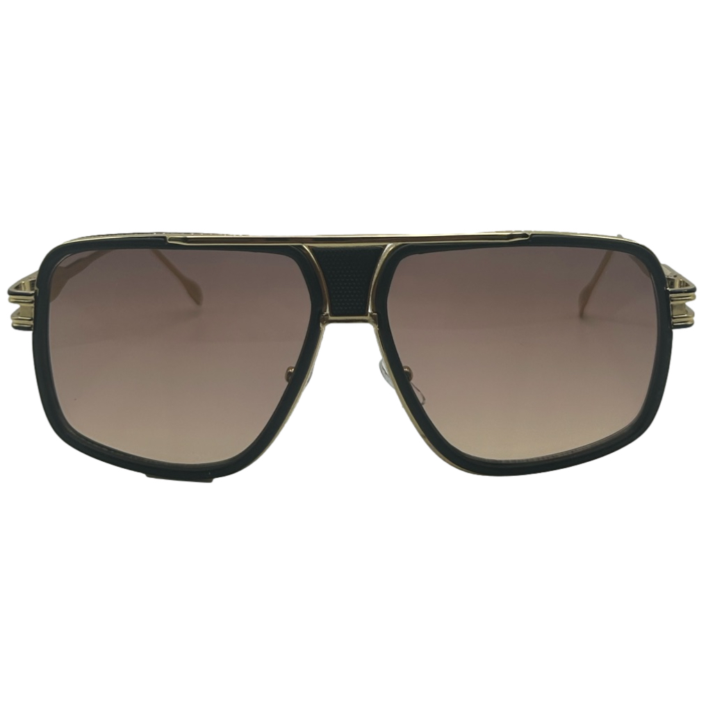 Black Lens Pilot Aviator Sunglasses