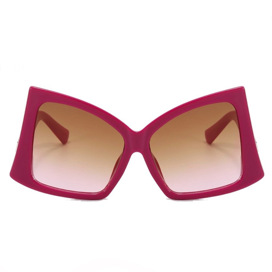 Pink Square Butterfly Sunglasses