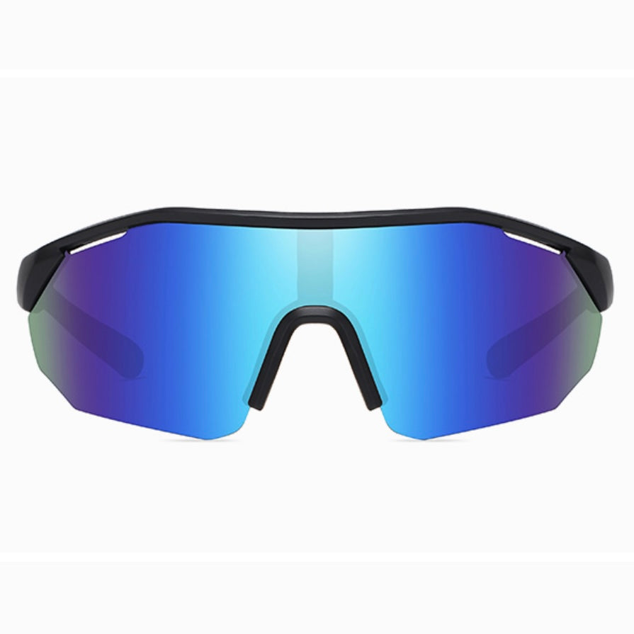 Black & Green Polarized Sport Sunglasses