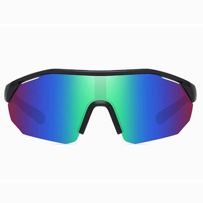 Black, Green & Blue Polarized Sport Sunglasses