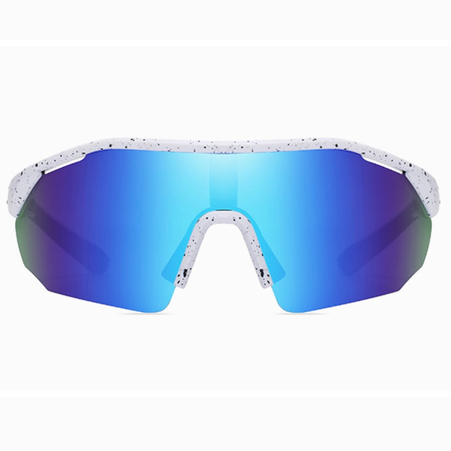 White & Blue Polarized Sport Sunglasses