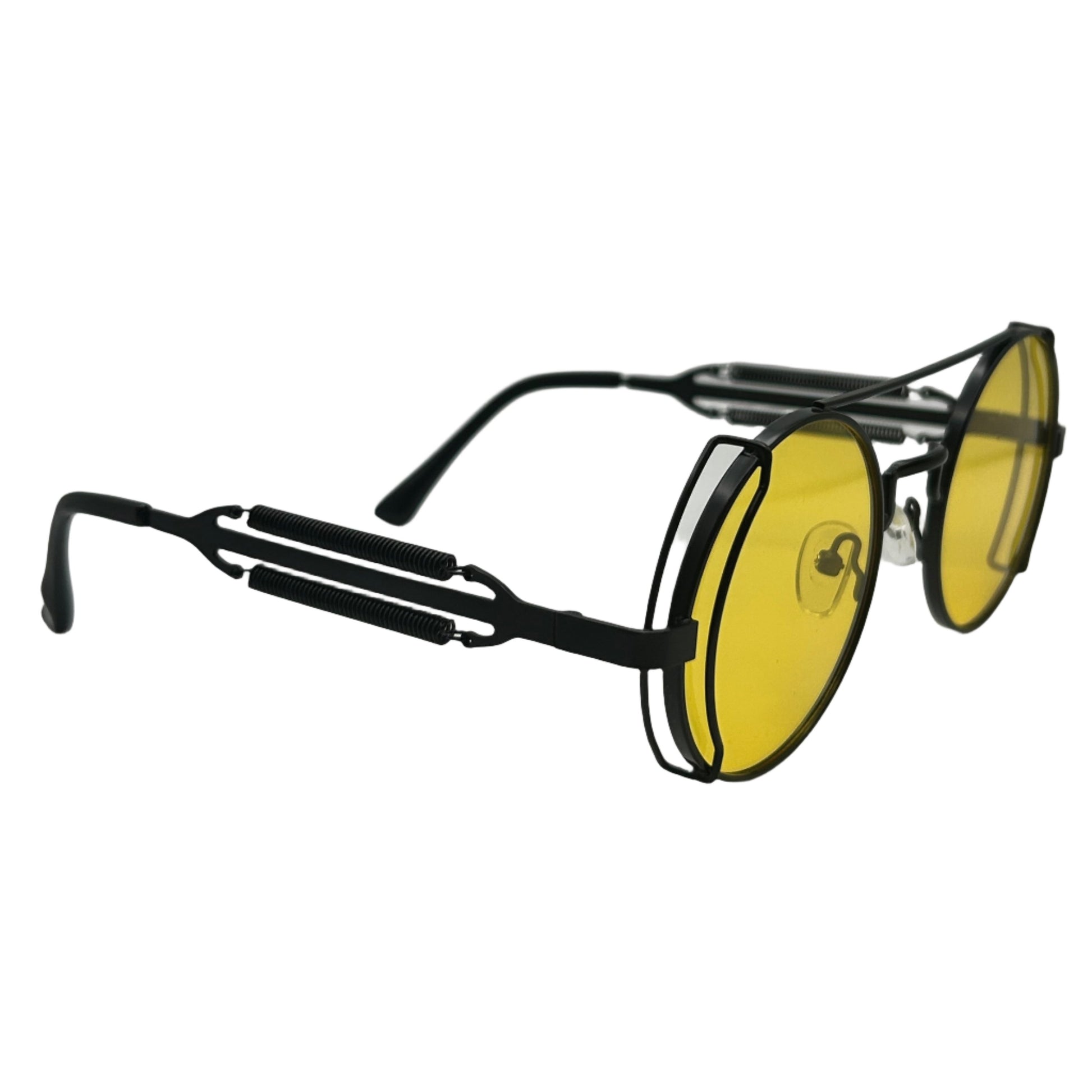 Black/Yellow Circle Sunglasses