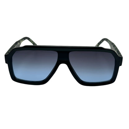 Blue Two Tone Square Lens Sunglasses