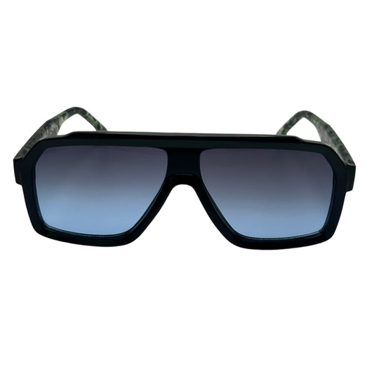 Blue Two Tone Square Lens Sunglasses