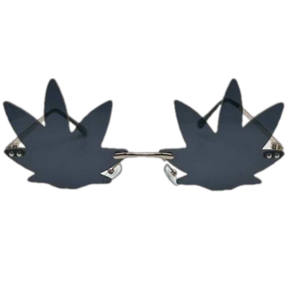 Black Weed Leaf Novelty Sunglasses