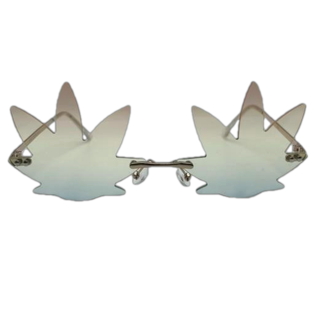 Red/Green Weed Leaf Novelty Sunglasses