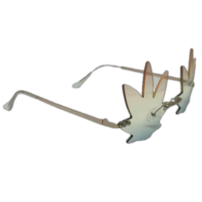 Red/Green Weed Leaf Novelty Sunglasses