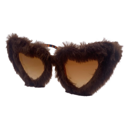 6166 | Fuzzy Heart Sunglasses