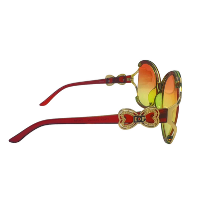 5011 | The Lovestruck- Oversize Butterfly Style Sunglasses with heart accented temple