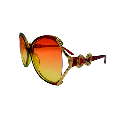 5011 | The Lovestruck- Oversize Butterfly Style Sunglasses with heart accented temple